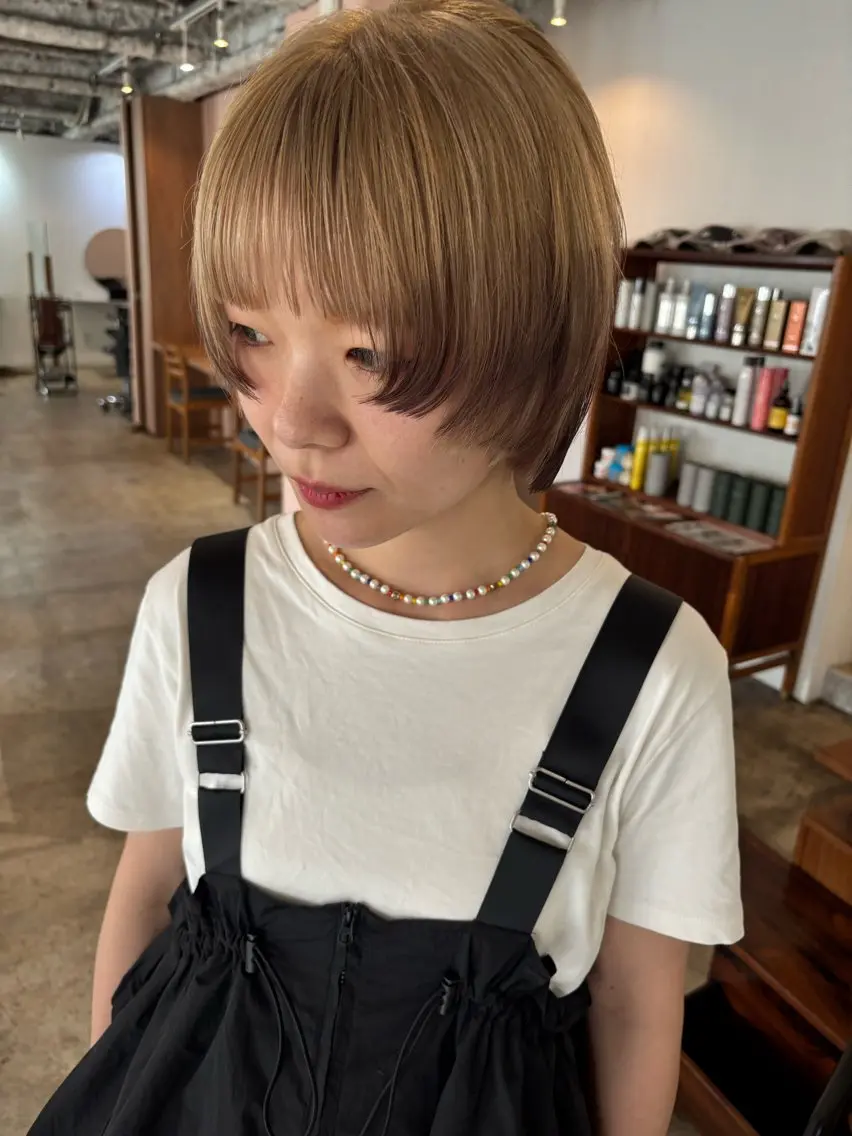 ショート カラー ヘアカラー トリートメント Hayashi Shioriのヘアスタイル