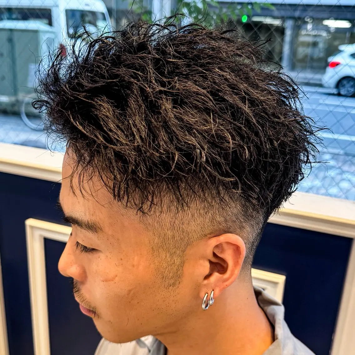 ショート パーマ メンズ カット 吉田 新平のヘアスタイル