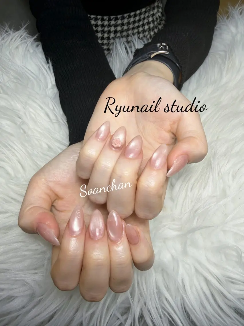 ネイル アートネイル ジェルネイル マグネットネイル ニュアンスネイル シンプルネイル ハンドネイル Ryu Nail NekoChanのネイルデザイン