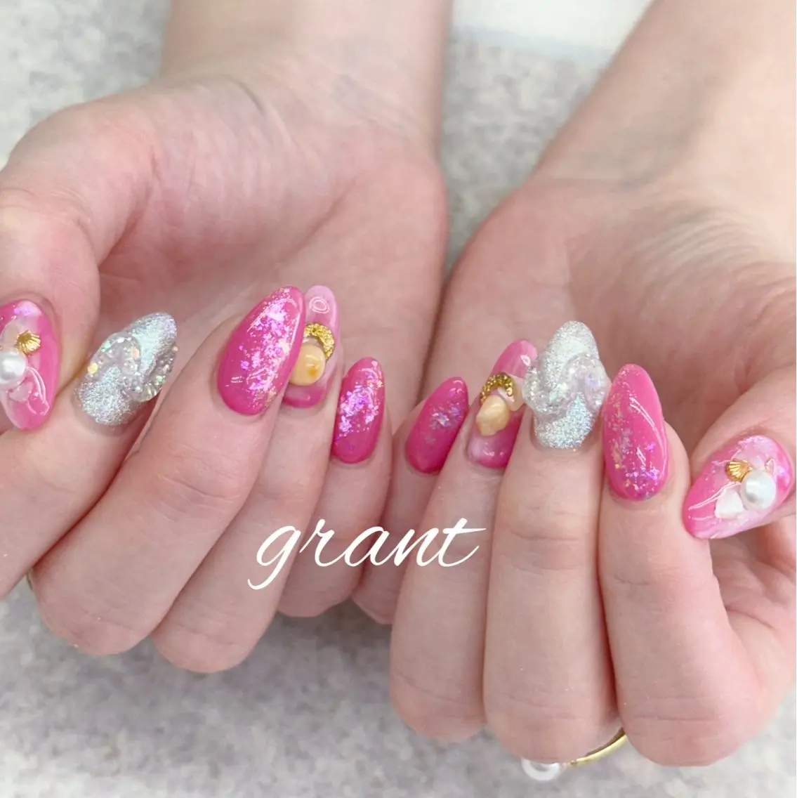 ネイル 夏ネイル ハンドネイル nailsalon grantのネイルデザイン