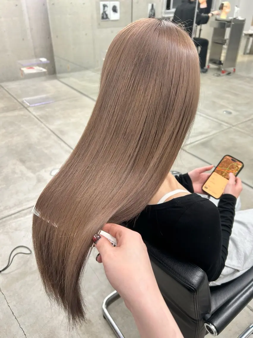 ロング 縮毛矯正 北浦 雅のヘアスタイル