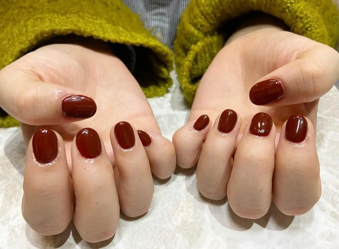 ネイル ボルドー 🧸熊谷 かほ🧸のネイルデザイン
