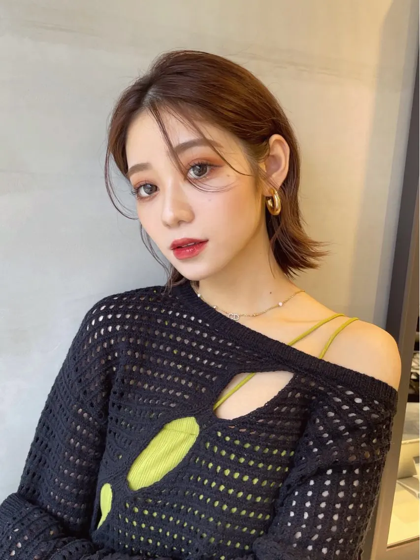 ミディアム カラー ヘアカラー トリートメント Aster 店長 れおんのヘアスタイル