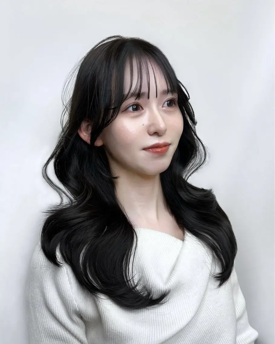 セミロング カラー 韓国風ヘア トリートメント カット ヘアカラー トリートメント 🏅韓国ヘア/新宿/ レイヤー/KSukeのヘアスタイル