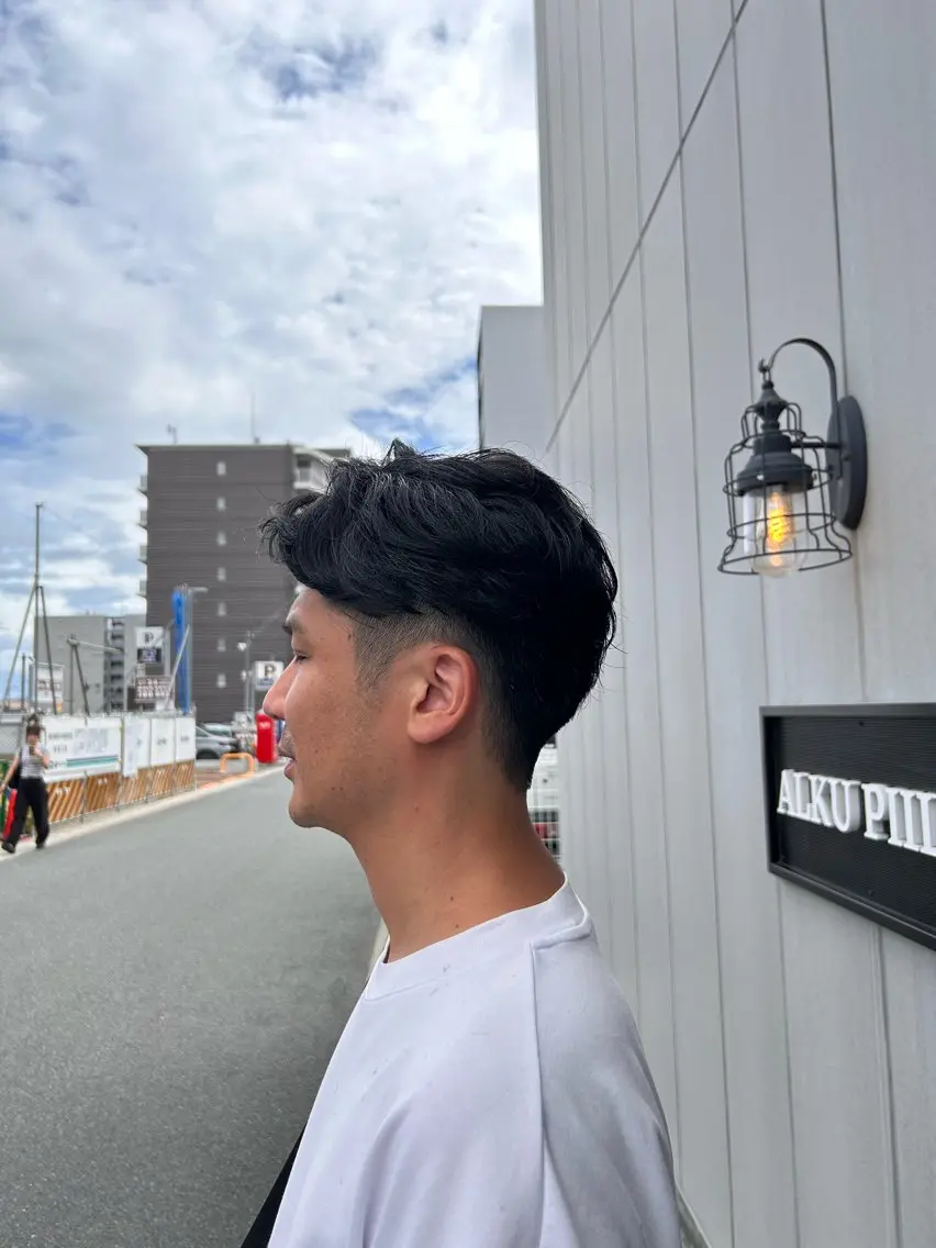ショート メンズ センターパート 似合わせカット カット メンズ/シェービング /理容室/辻雅也のヘアスタイル