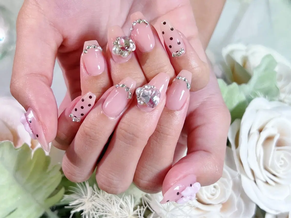 ネイル ロングネイル 持ち込み スカルプネイル ワンホンネイル ハンドネイル Painty nailのネイルデザイン