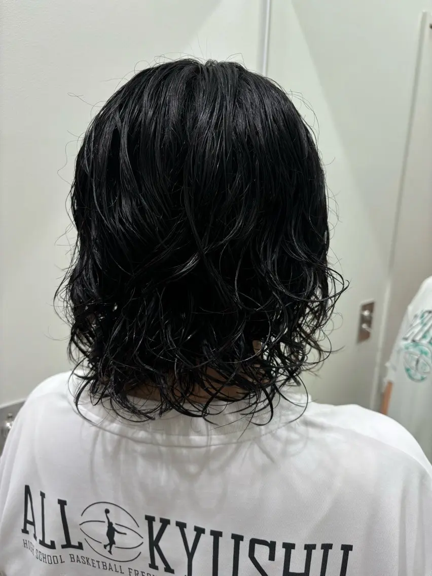 ミディアム パーマ カット パーマ 小顔似合わせカット ┊︎*AYANO*のヘアスタイル