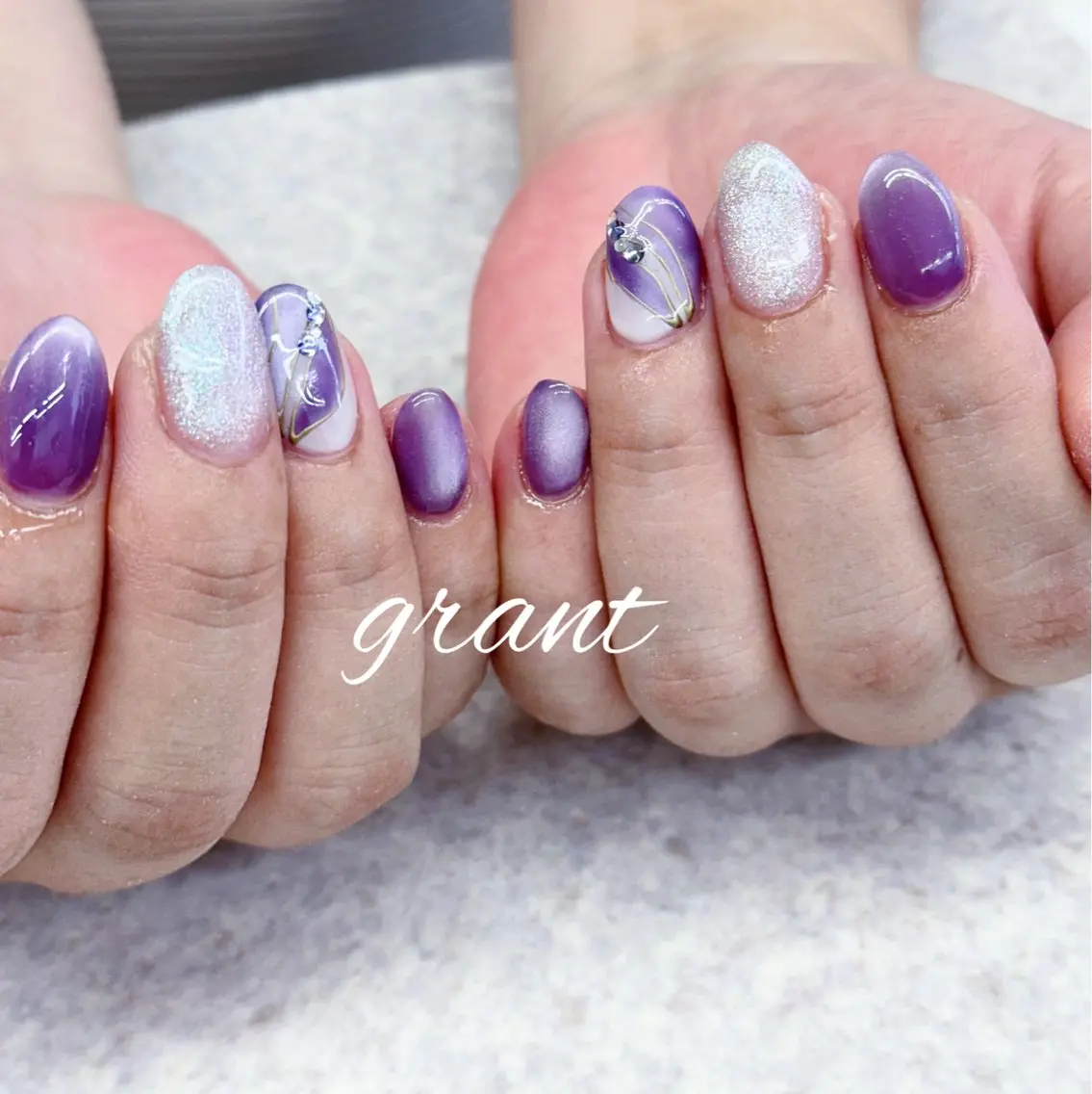 ネイル マグネットネイル ハンドネイル nailsalon grantのネイルデザイン