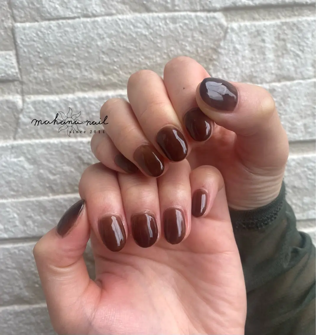 ネイル ワンカラーネイル mahana nailのネイルデザイン