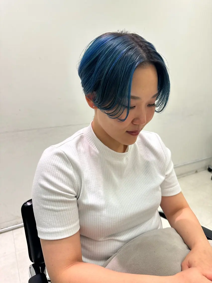 ショート カラー カット ヘアカラー トリートメント ヘアドネーション/ ショート・ボブのヘアスタイル
