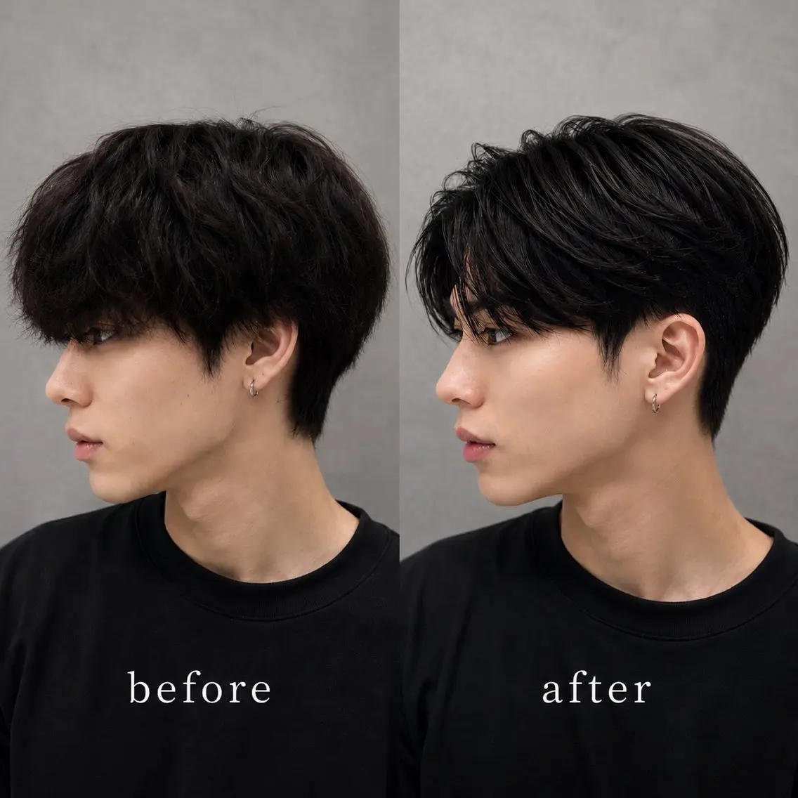 💇🏻メンズ限定　韓国ダウンパーマ＋カット＋艶トリートメントの写真