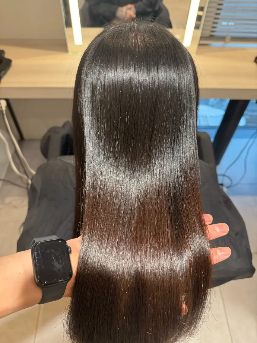 ロング パーマ 髪質改善 縮毛矯正 ストレートパーマ カット 縮毛矯正 加藤 諒士のヘアスタイル
