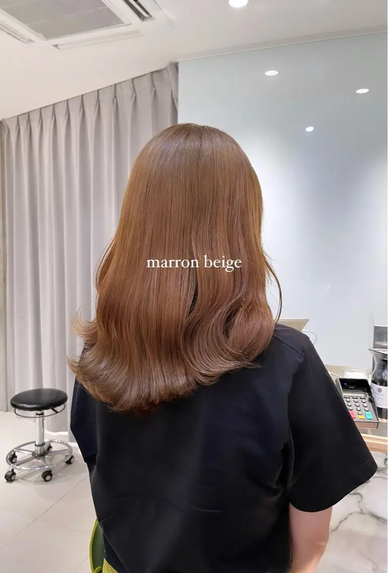 セミロング ヘアカラー トリートメント ヘッドスパ ヘアセット MAYU/上質ハイト ーン/レイヤーのヘアスタイル