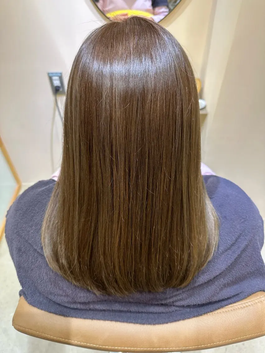 セミロング ヘアカラー トリートメント ౨ৎ︎Zina 川口 KIRARI౨ৎのヘアスタイル