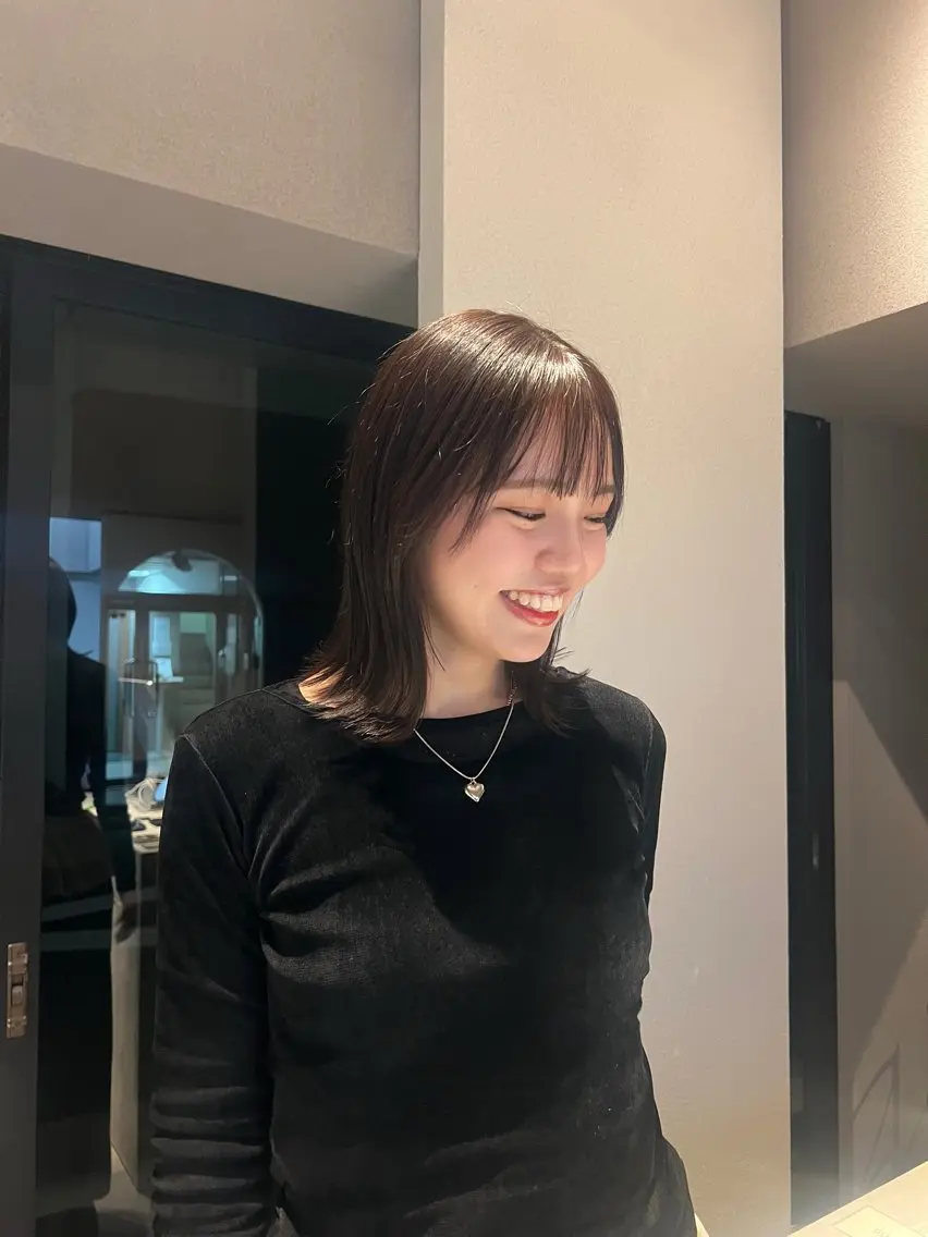 ミディアム カラー ブリーチ ブラウンカラー 透明感カラー トリートメント ヘアカラー ド レミのヘアスタイル