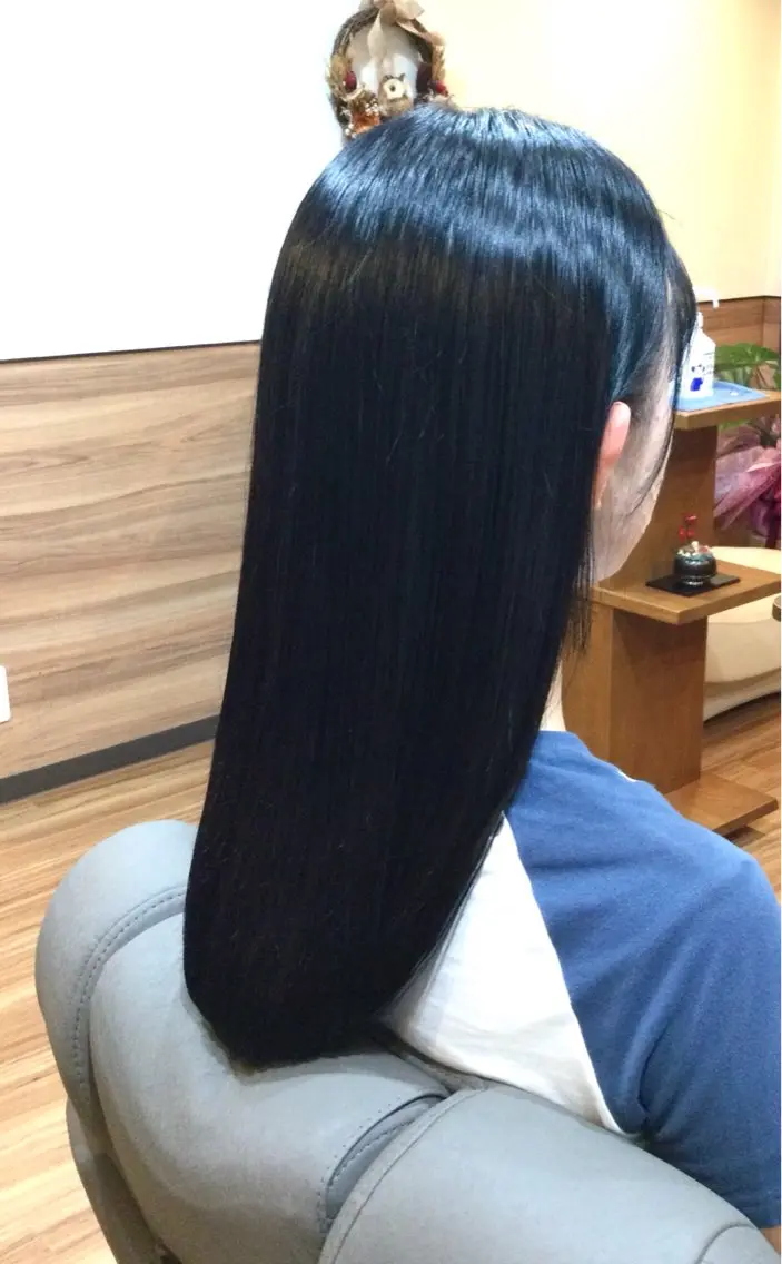 ロング パーマ 縮毛矯正 Annon プライベートサロンのヘアスタイル