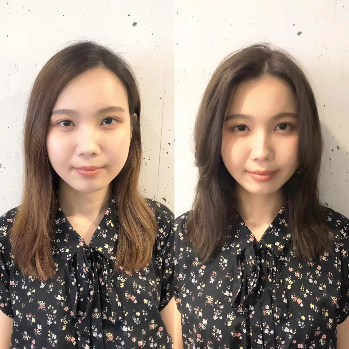 セミロング 髪質改善縮毛矯正 専門店のヘアスタイル