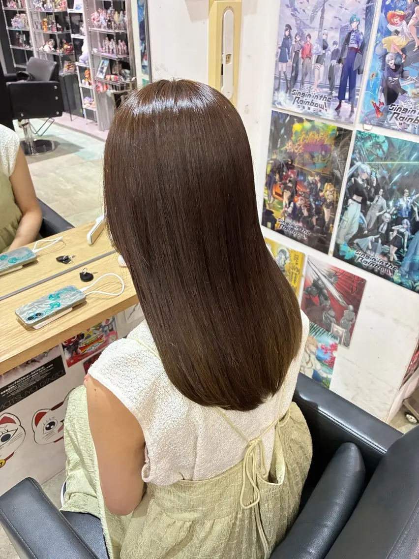 カラー ベージュカラー オリーブベージュ ヘアカラー オタク/渋谷/透明感 カラー/モロホシのヘアスタイル