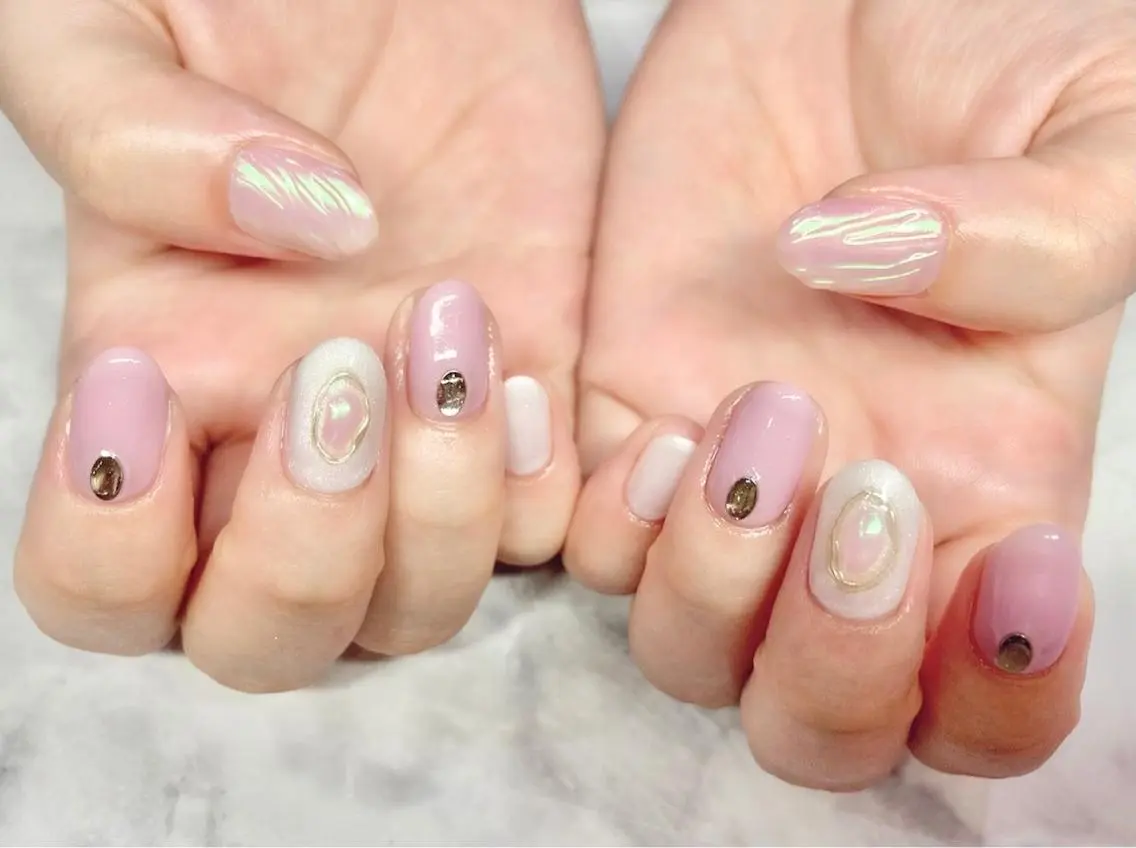 ネイル ジェルネイル 韓国ネイル パラジェル 夏ネイル ハンドネイル Nail&eye Belire 新宿のネイルデザイン