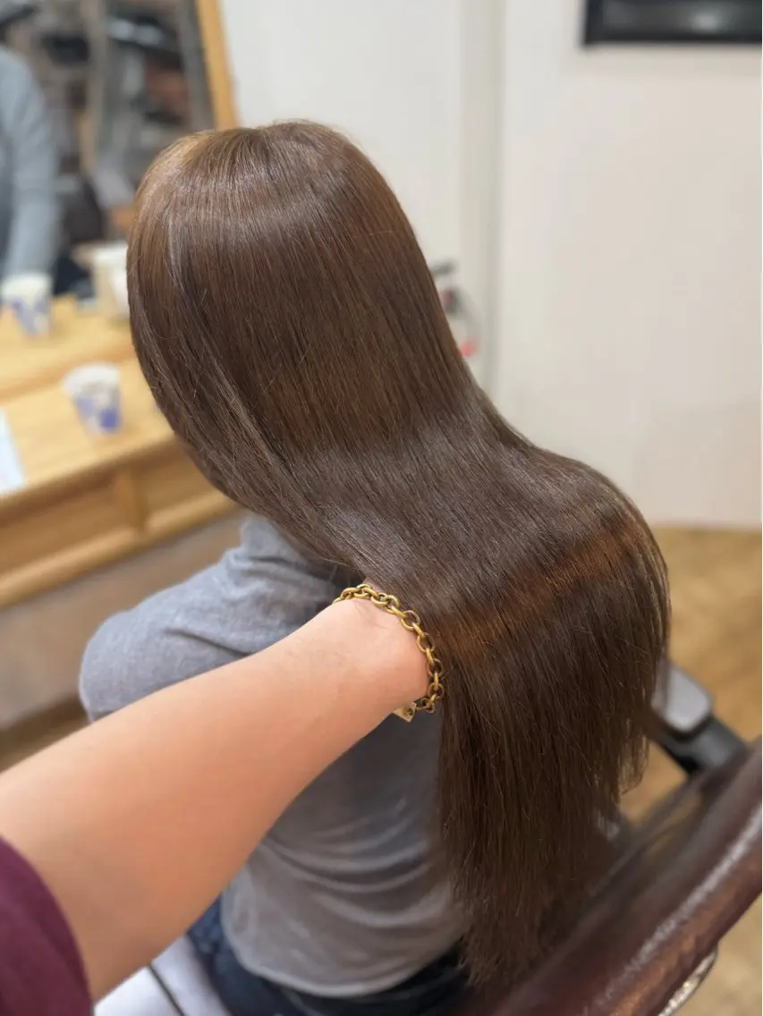 カラー ヘアカラー トリートメント ヘッドスパ ヘアセット 赤み消し✨️ベージュ 【駒沢大学】のヘアスタイル