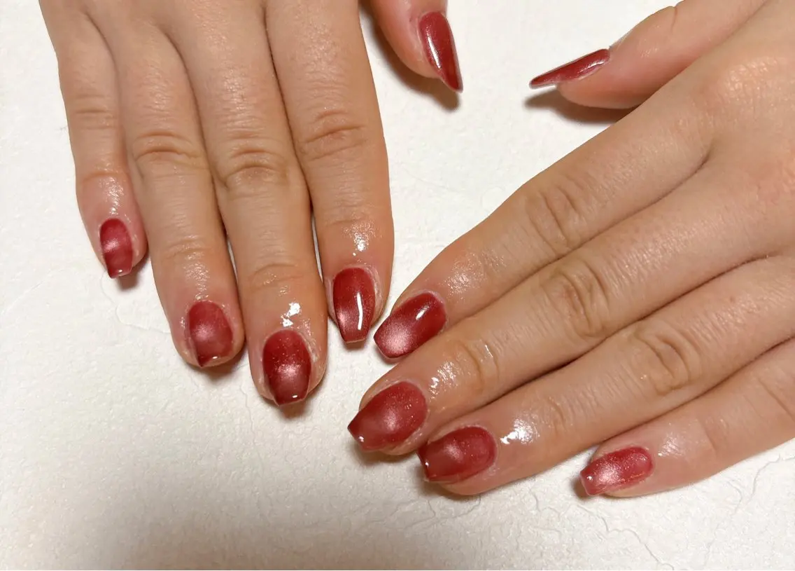 ネイル オーロラネイル フットネイル フレンチネイル ジェルネイル 韓国ネイル mogunail &blowのネイルデザイン