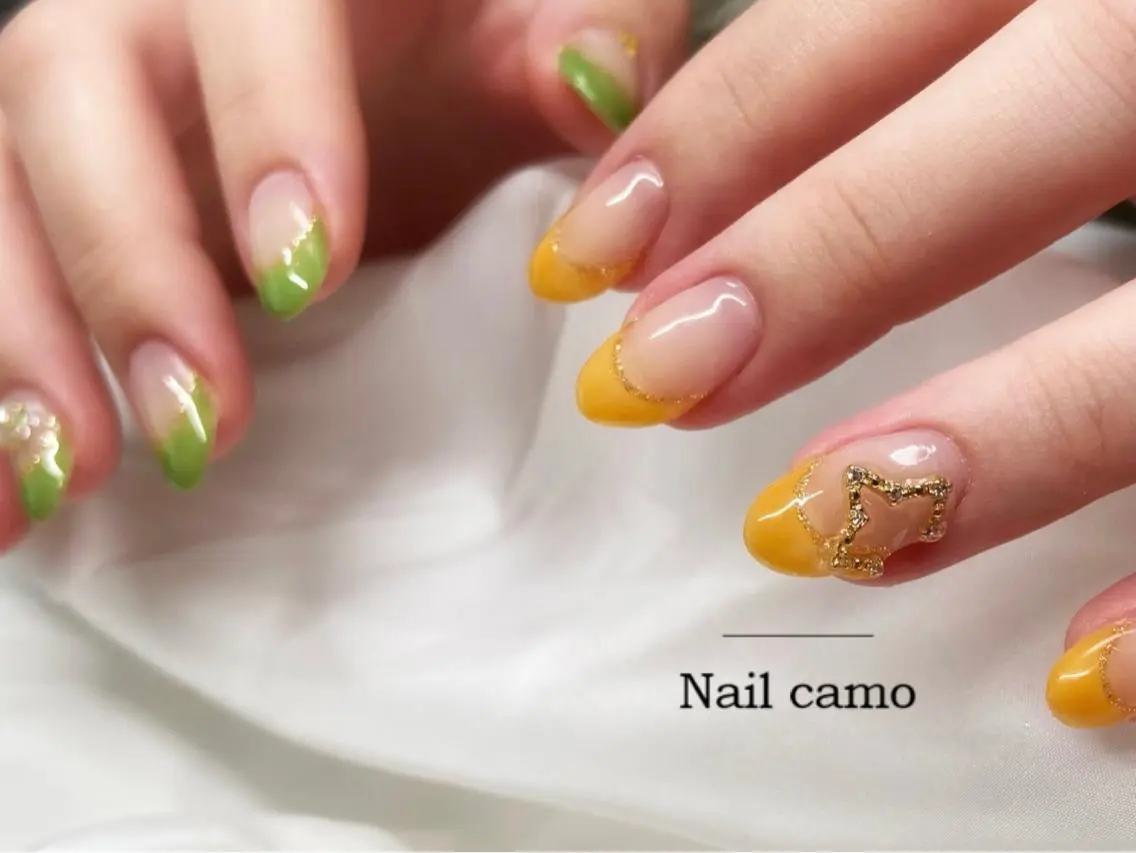 ネイル フレンチネイル 🌟Nail camo🌟のネイルデザイン