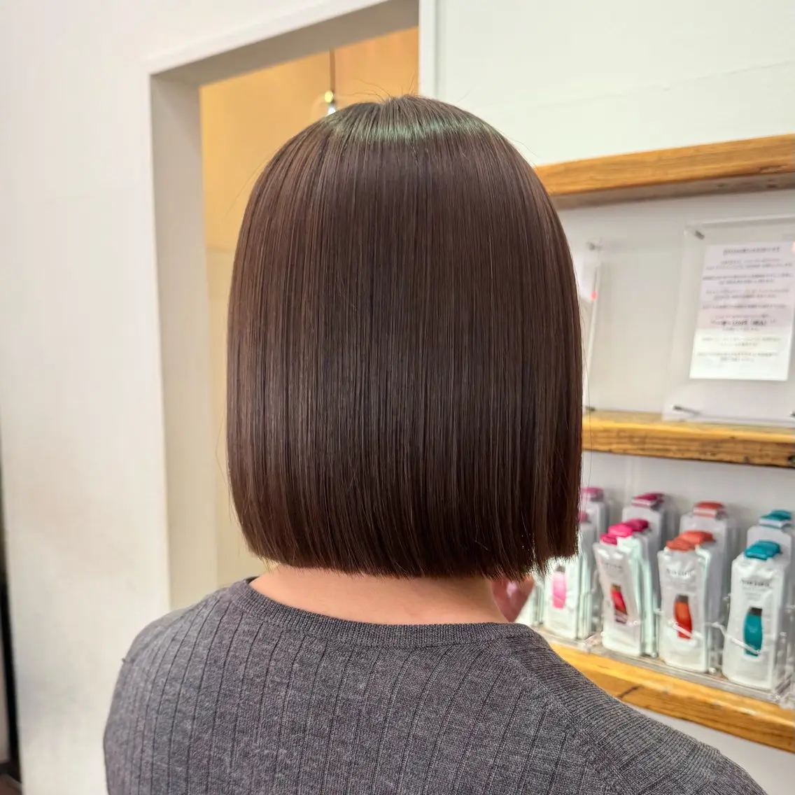 ミディアム パーマ 縮毛矯正 つかもと みことのヘアスタイル