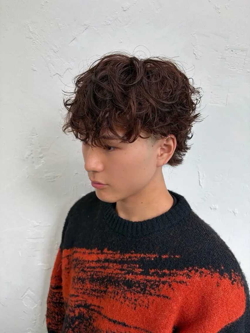 ショート カラー パーマ カット ヘアカラー パーマ 増田 伯のヘアスタイル
