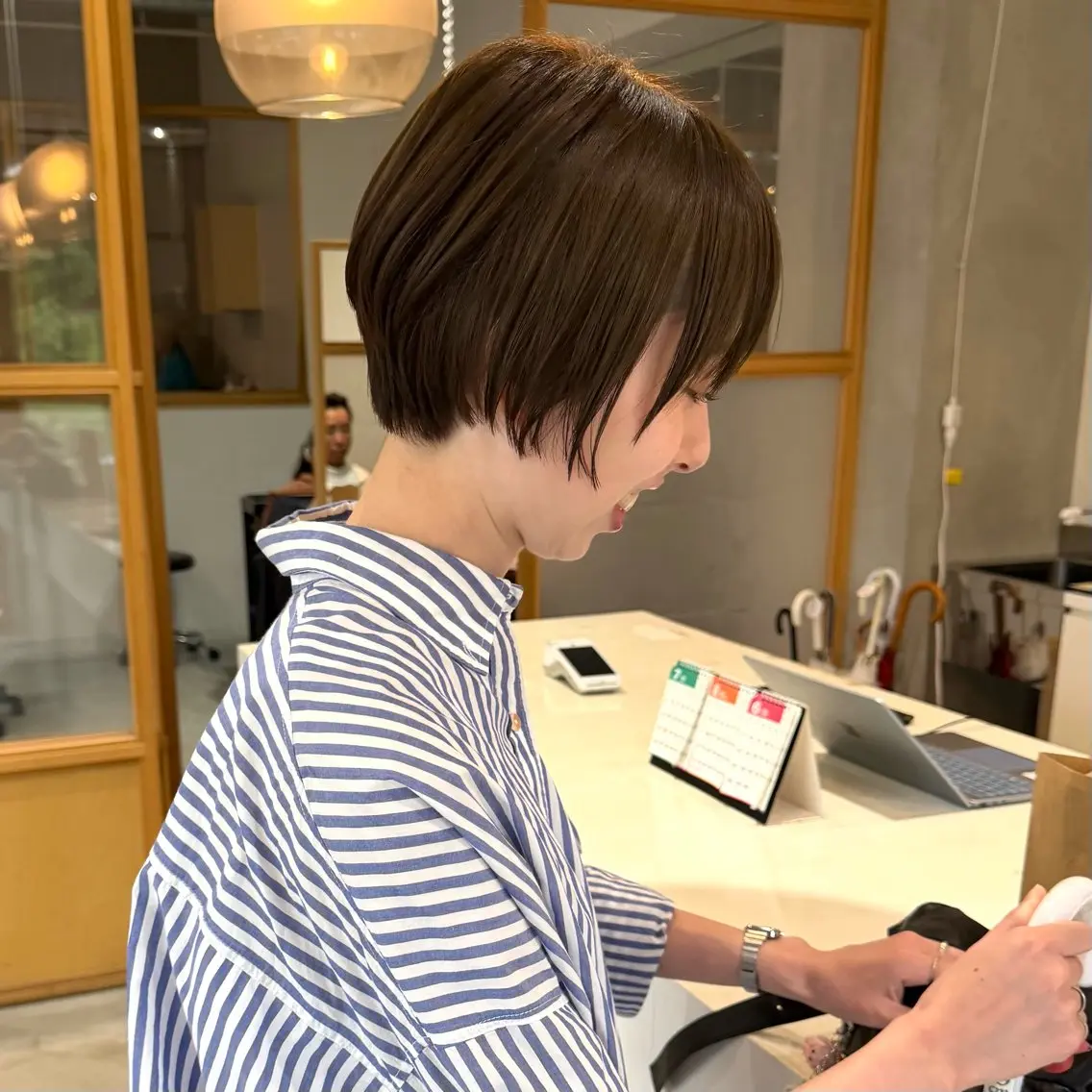【🩷ミニモ限定🩷】カット+艶カラー+潤いTR+炭酸クレンジングの写真