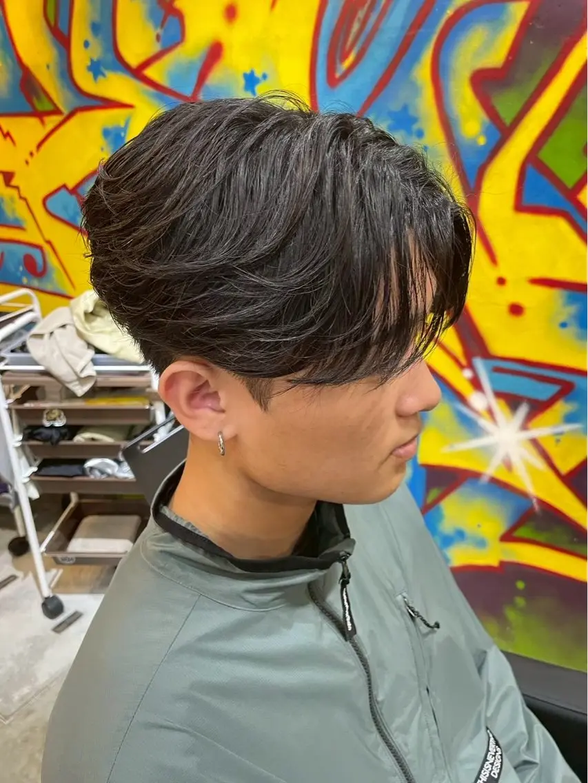 パーマ メンズ カット パーマ keany錦糸町 ハセベユウのヘアスタイル