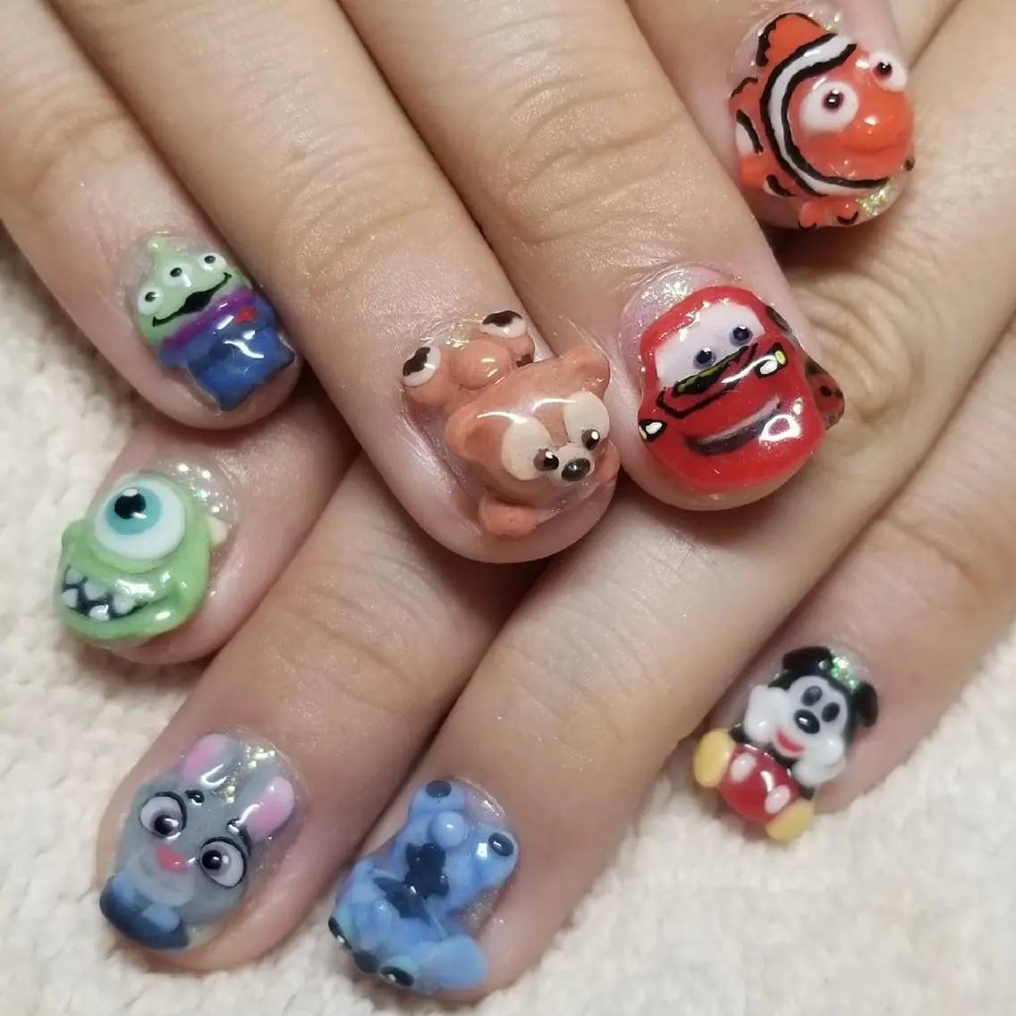 ネイル クリアネイル ラメ(グリッター) シンプルネイル ハンドネイル よしだ ひろきのネイルデザイン