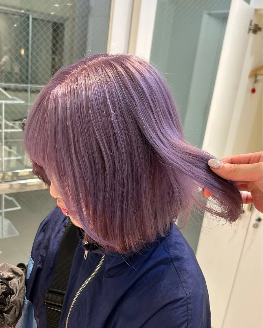 ショート カラー ラベンダーカラー 《暖色/韓国hair 》🇰🇷桑原ユキネのヘアスタイル