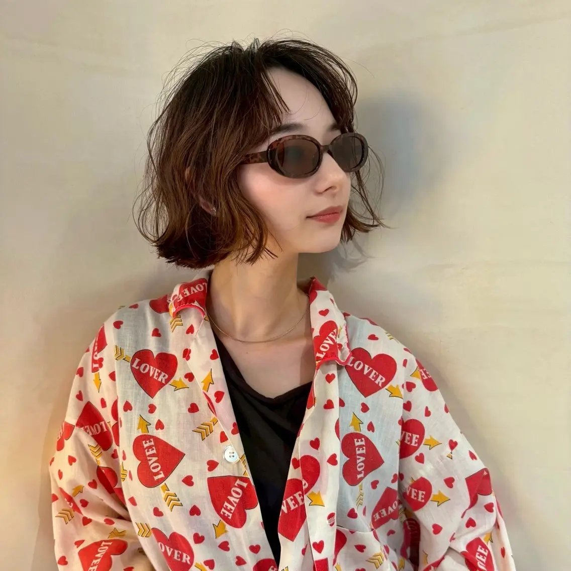 ショート カラー パーマ 平尾/薬院*北谷治子 *艶髪レイヤーカットのヘアスタイル