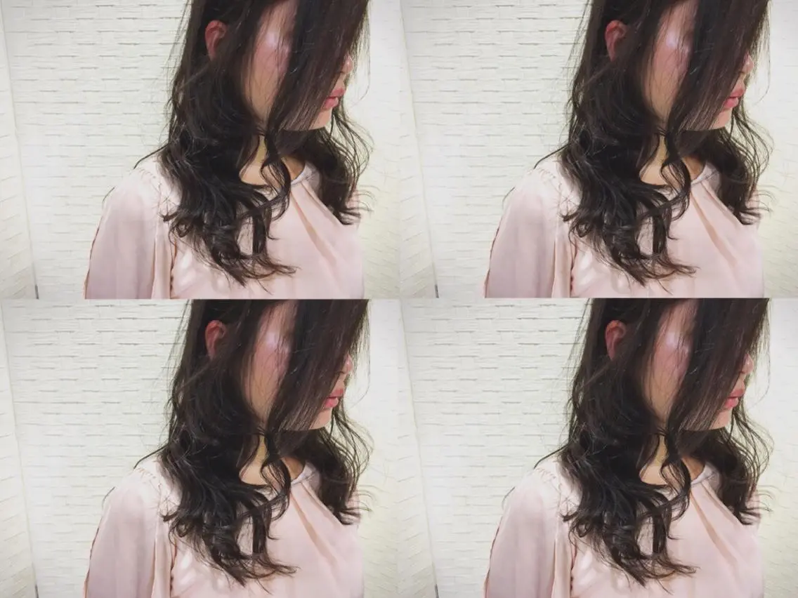 ミディアム セミロング ロング カラー boutique misakiのヘアスタイル