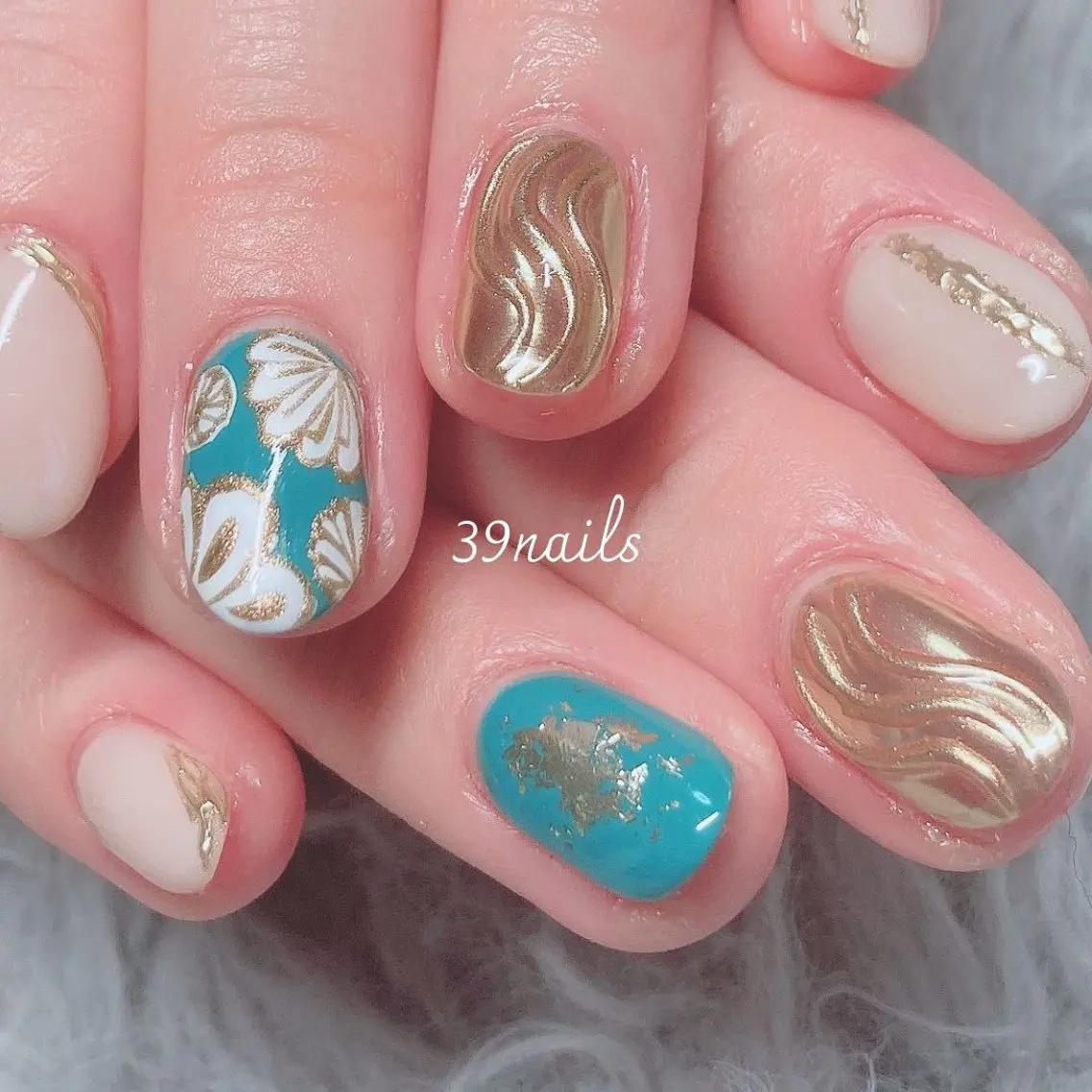 ネイル ジェルネイル パラジェル 39-nails EharaMikuのネイルデザイン