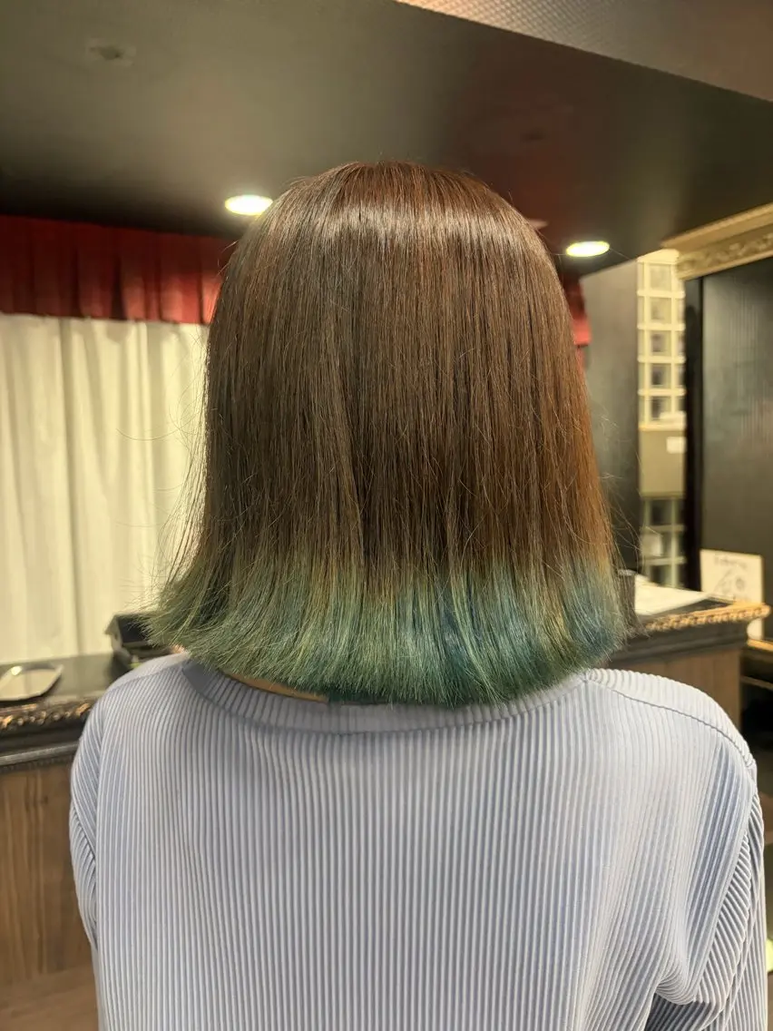 ミディアム 推し活カラー/ アレンジ🩵ayaのヘアスタイル