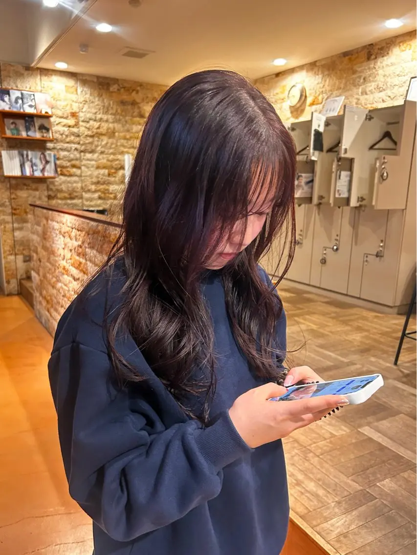 カラー ブラウンカラー カシス レイヤー/ストレート /インナー/はるあのヘアスタイル
