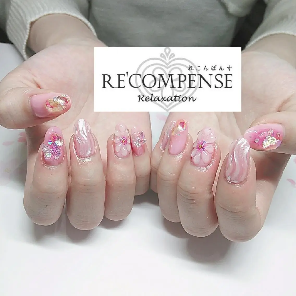ネイル ハンドネイル れこん ぱんすのネイルデザイン