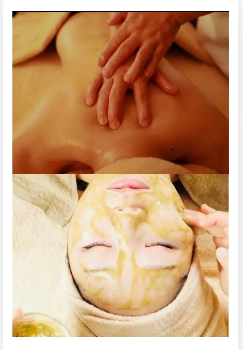 🔥全身リンパ60分+剥離なし🌿ハーブピーリング《酵素ケア×小顔リンパ×炭酸ヘッド》白玉パック【120分】の写真