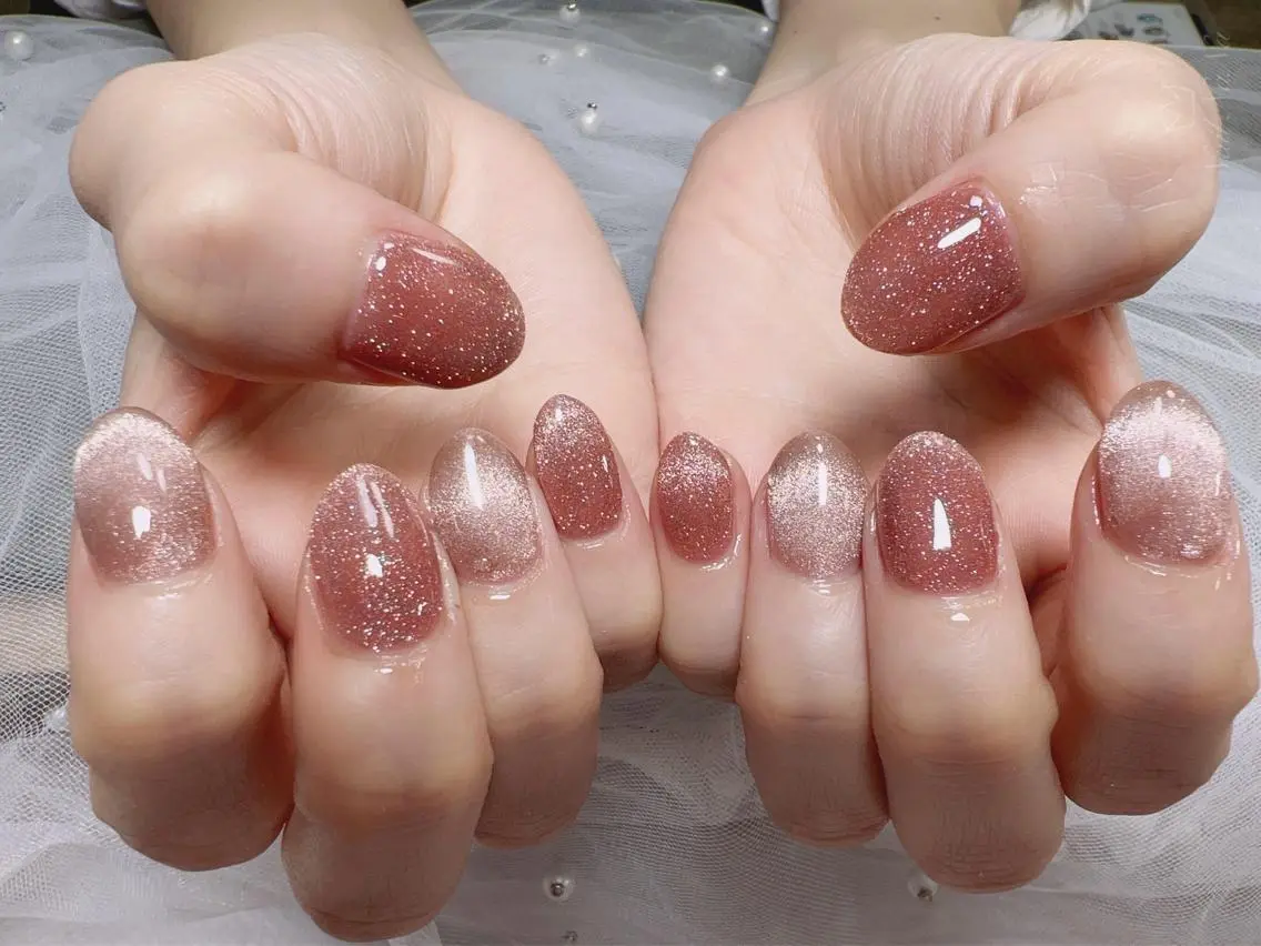 ショート カラー ネイル フレンチネイル マグネットネイル マグネットフレンチ ハンドネイル Nail NaNaのネイルデザイン