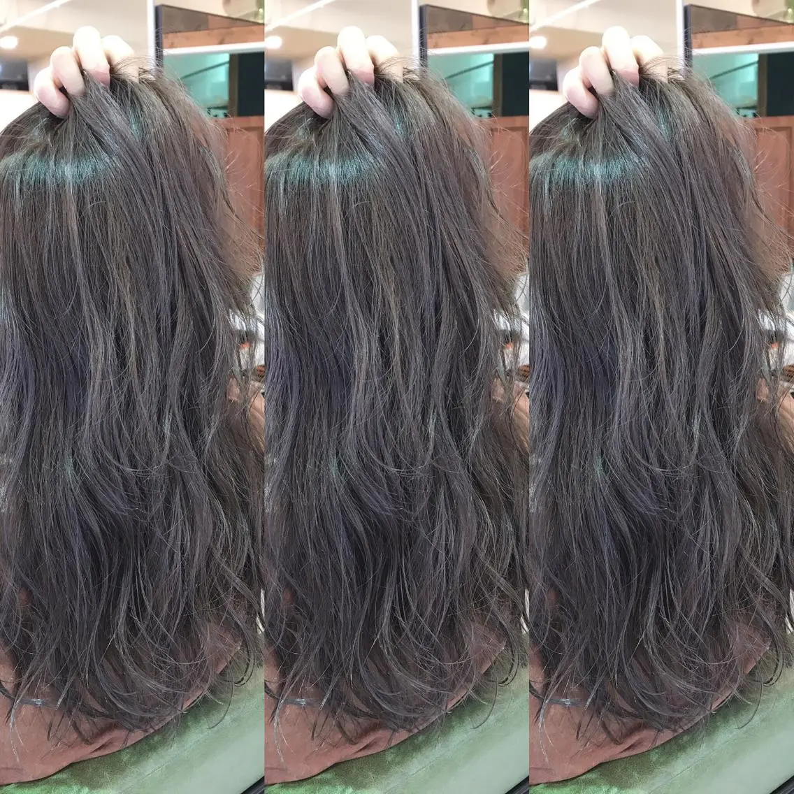 ロング カラー グレージュ ハイライトカラー ラベンダーカラー ハイライト 青木 茂樹⭐️ 透明感カラーのヘアスタイル