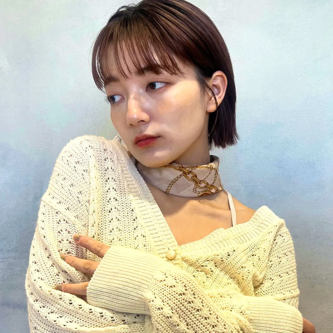 【🐣５月限定価格🐣】【人気No. ２🥈】カット＋カラー＋内部補修トリートメント［吉祥寺/レイヤーボブ/顔周り］の写真