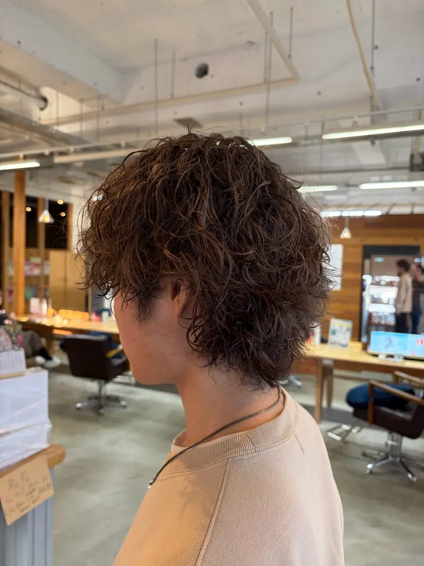 ミディアム パーマ メンズ カット パーマ こころ/カーリーヘア /シャドウパーマのヘアスタイル