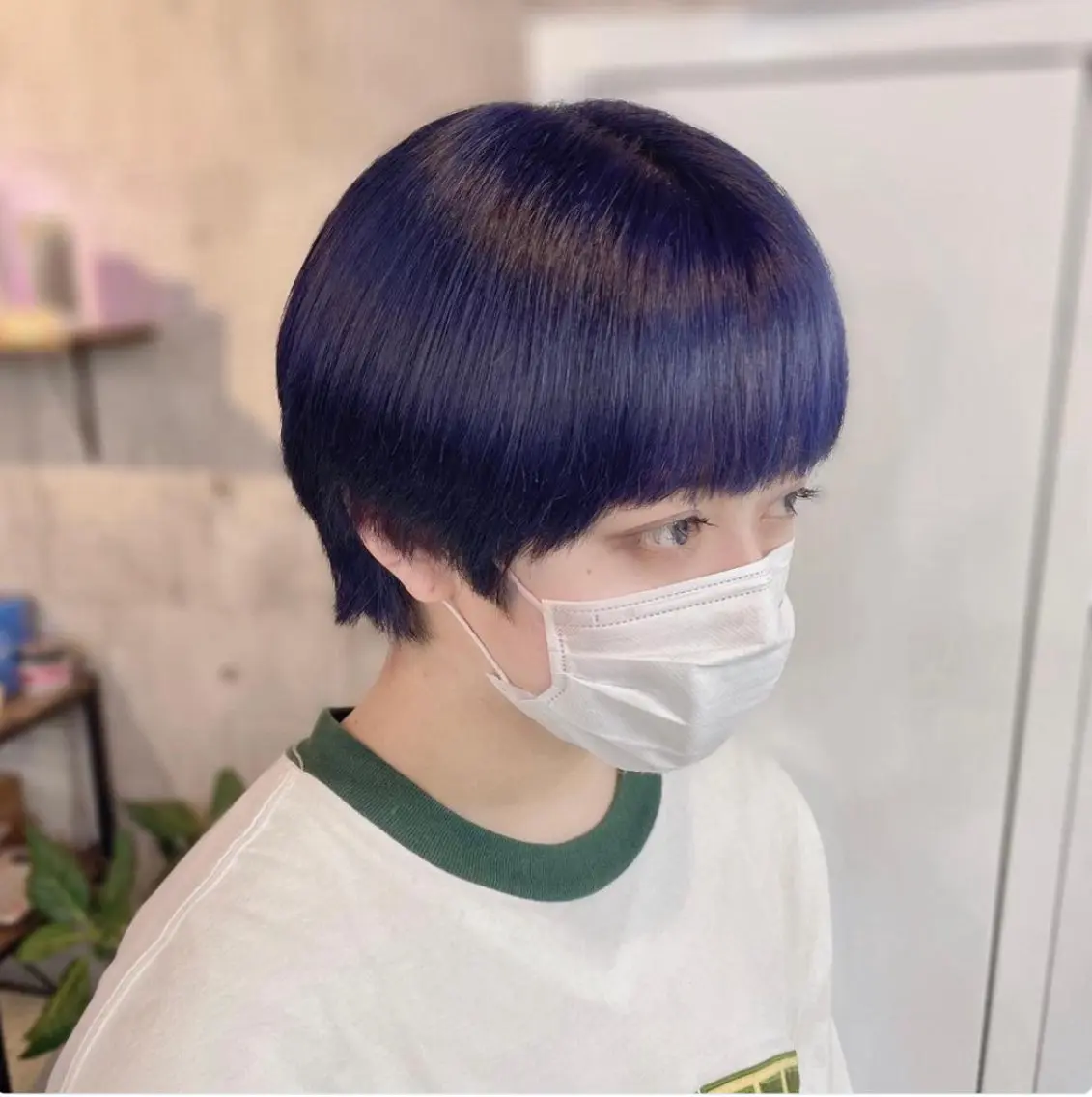 セミロング カラー メンズ メンズブリーチ ブリーチ ブロンド パープルカラー ホワイトブロンド Ryoichi⛓️ 韓国ヘア/ハイトーンのヘアスタイル
