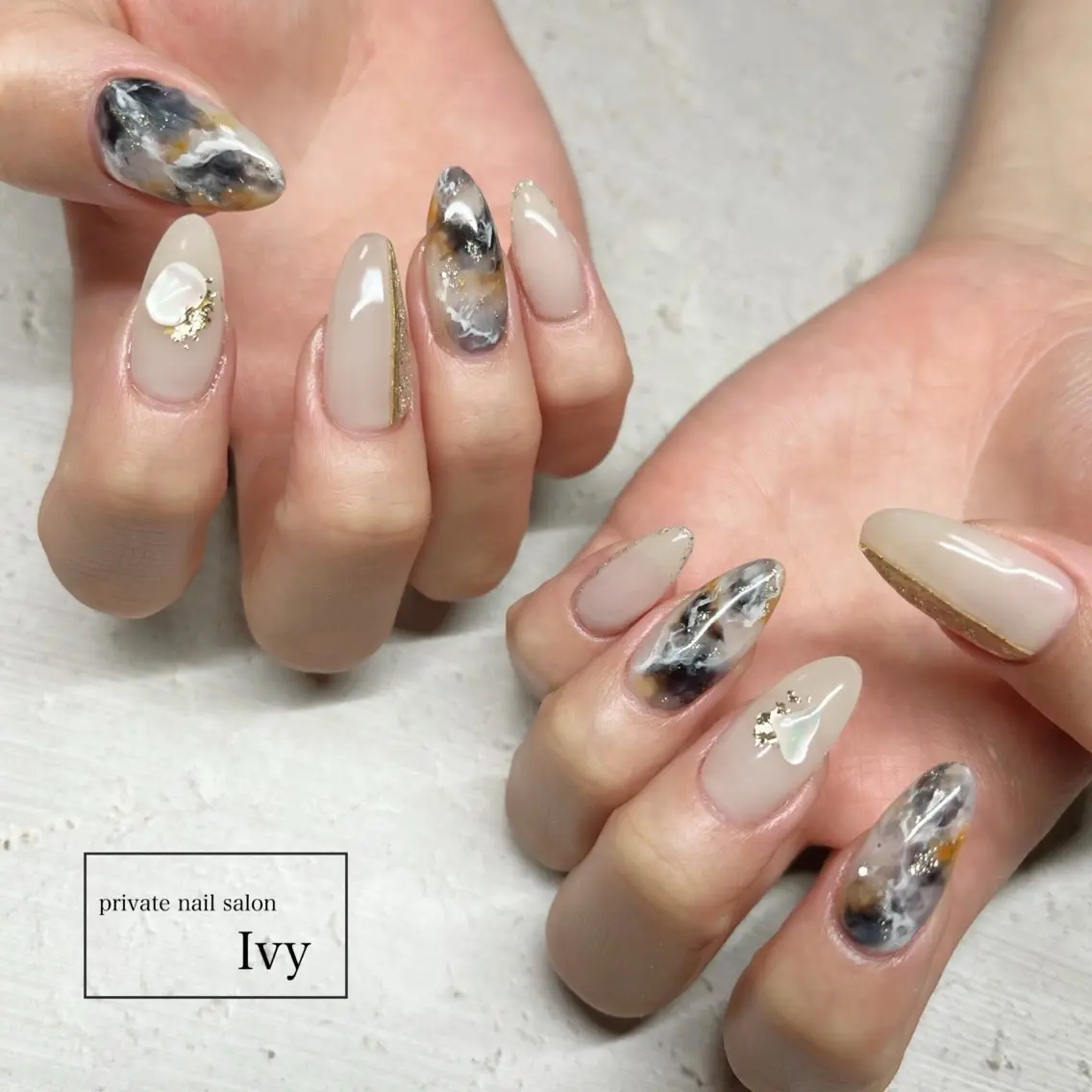 ネイル 持ち込み ニュアンスネイル nail salon Ivy【放出】のネイルデザイン