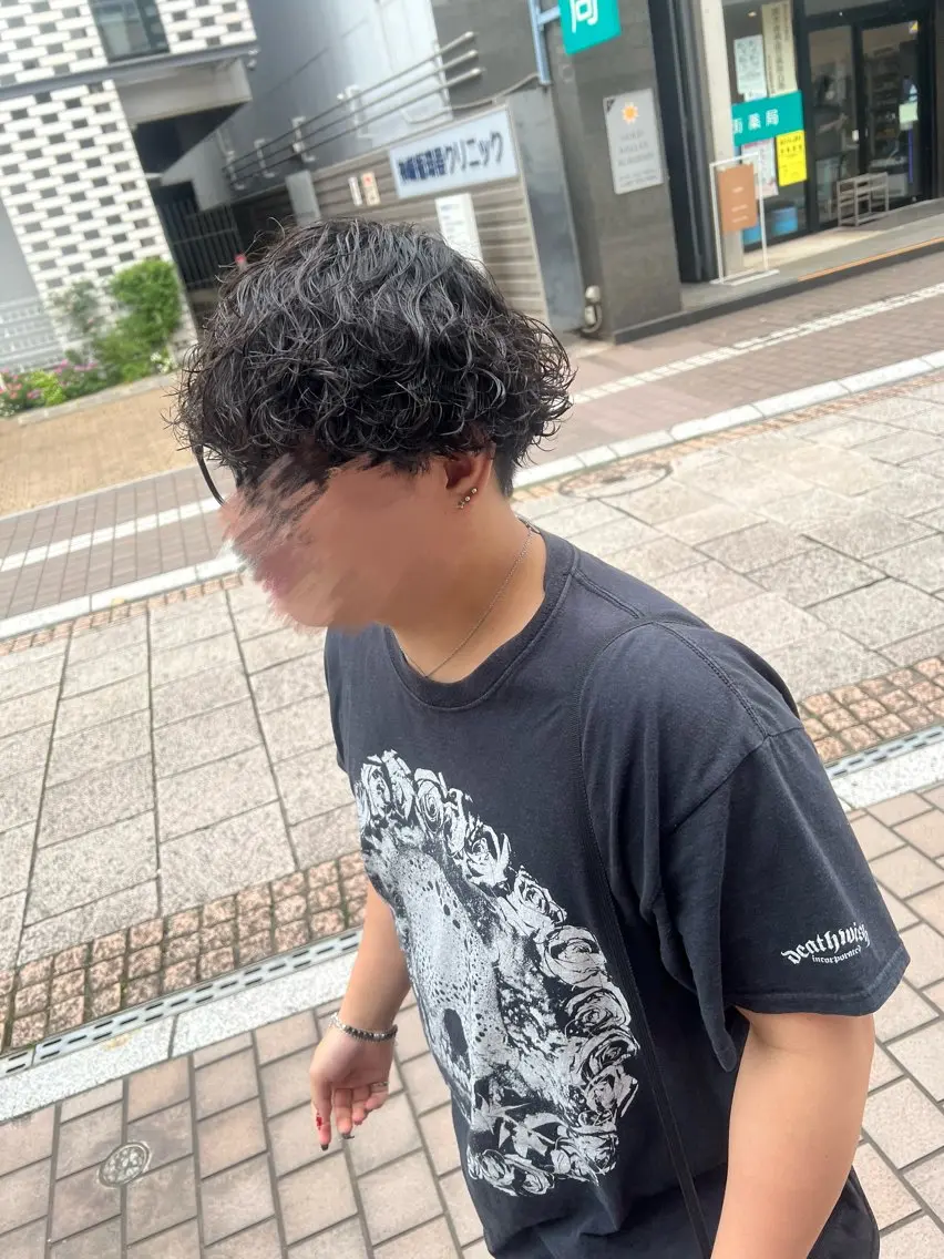 パーマ メンズ メンズパーマ カット パーマ 藤澤 めぐのヘアスタイル