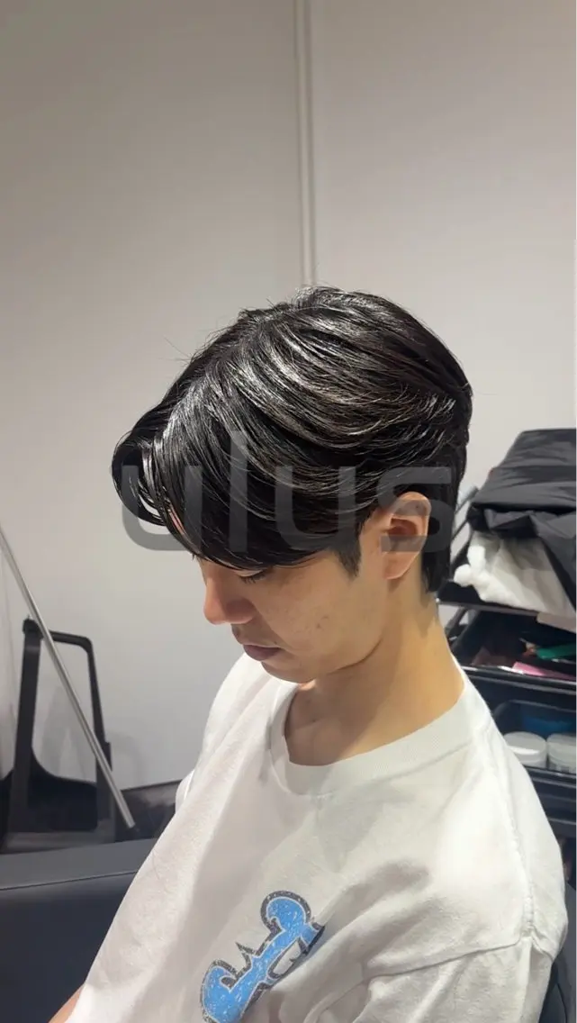 パーマ メンズ カット 縮毛矯正 メンズ縮毛矯正 ulus高森蓮のヘアスタイル