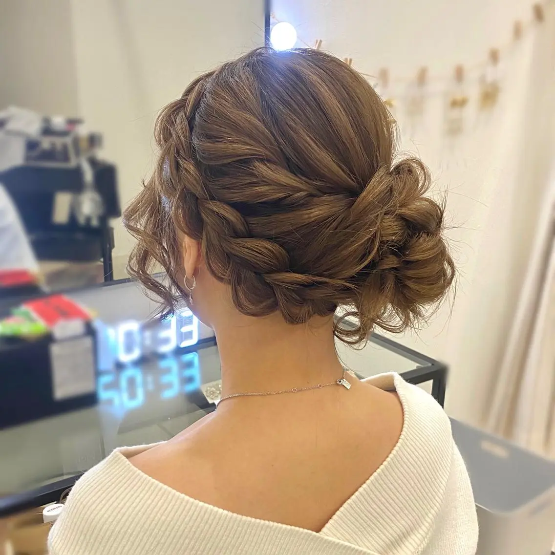 ミディアム ヘアアレンジ ヘアセット Mikazuki オーナーTeradaのマツエク・マツパデザイン