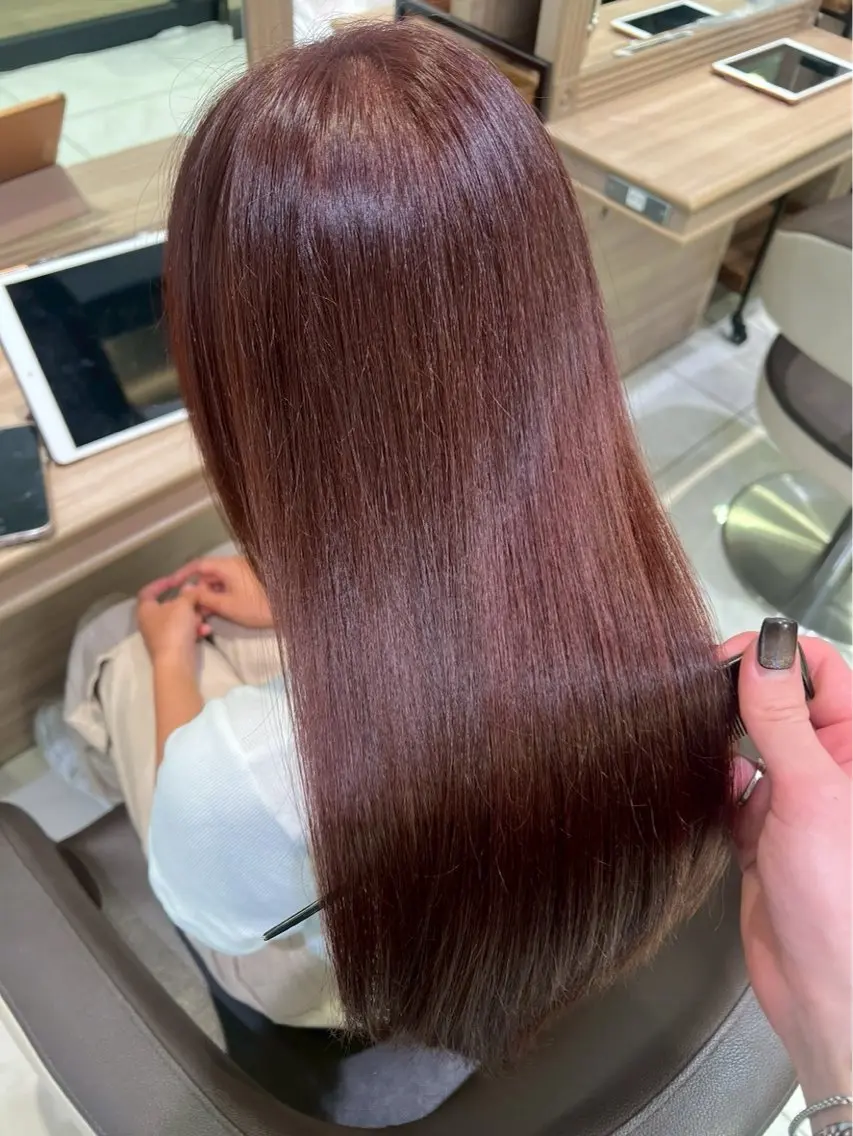 カラー 結菜🎀 暖色系カラー❤️💍のヘアスタイル