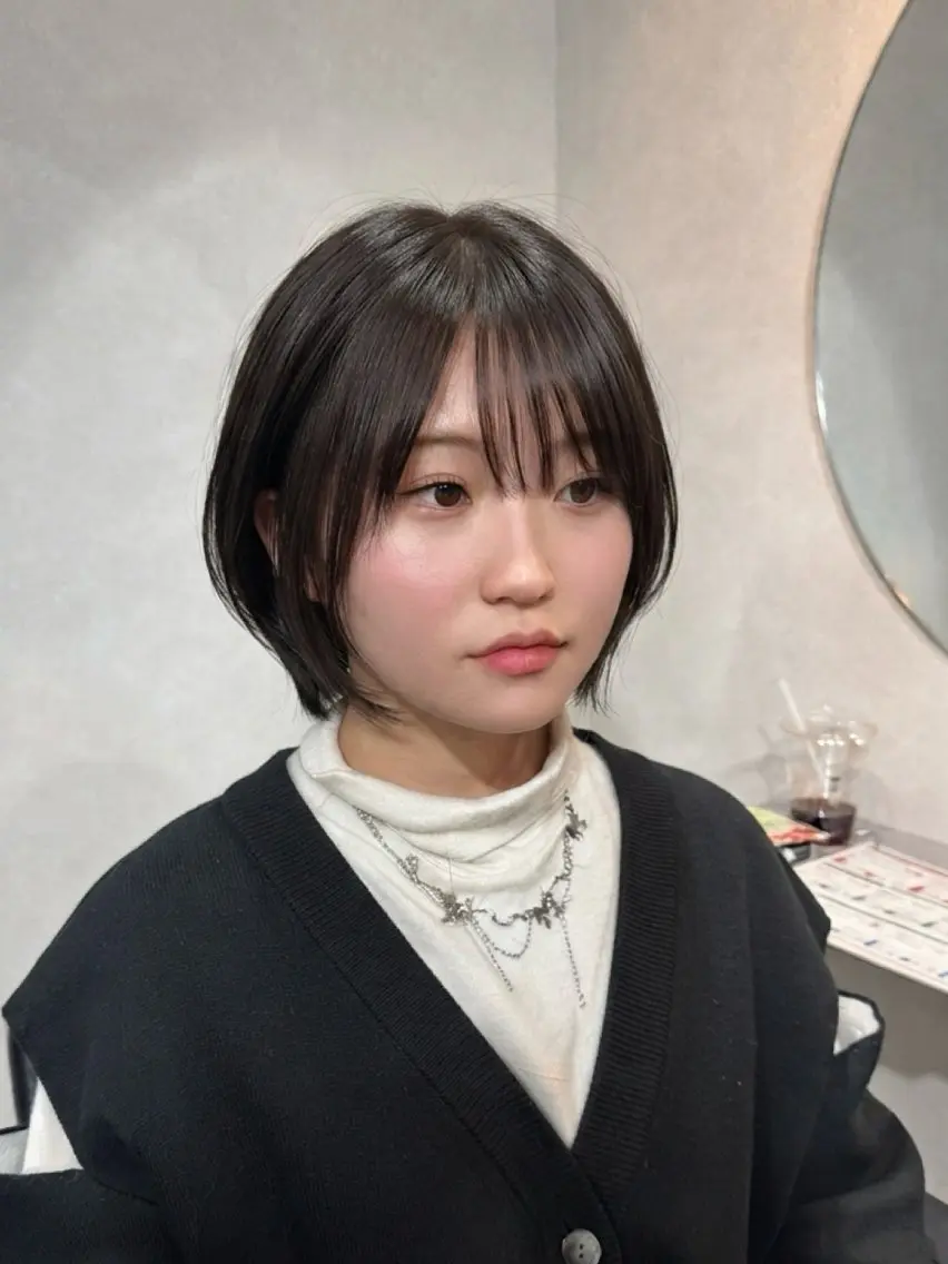 ショート ショートボブ ボブ ショートヘア カット ヘアカラー かずさ🐈‍⬛ lmu by ifのヘアスタイル